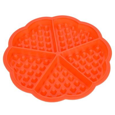 Silicone Waffle Maker, Square-Shaped Cake 4/5Cavity Waffle Mold Chocolate for Breakfast Baking for Muffin(Heart-shaped)