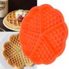 Silicone Waffle Maker, Square-Shaped Cake 4/5Cavity Waffle Mold Chocolate for Breakfast Baking for Muffin(Heart-shaped) view 2