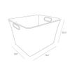 Curver Set of 4 Large V Baskets Decorative Plastic Organization and Storage Basket, White with Tweed Pattern view 4