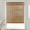 MOOD Custom Bamboo Shades | Twirl | Cordless Bamboo Roman Shades for Windows and Doors (Natural Woven) | Twirl Maple (Sheer) | 63.5" W X 72" H view 2