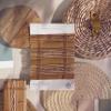 MOOD Custom Bamboo Shades | Twirl | Cordless Bamboo Roman Shades for Windows and Doors (Natural Woven) | Twirl Maple (Sheer) | 63.5" W X 72" H view 4