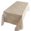 lovemyfabric PVC Plastic Tablecloth/Table Cover with Nonslip Flannel Backing Kitchen Picnic Outdoor Table Dcor (36"x36", Damask Ivory) view 1