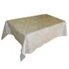 lovemyfabric PVC Plastic Tablecloth/Table Cover with Nonslip Flannel Backing Kitchen Picnic Outdoor Table Dcor (36"x36", Damask Ivory) view 2