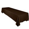 lovemyfabric Shiny Satin Solid Tablecloth for Holiday Picnic Party Wedding Special Events Banquet and Family Dinner (58"x90", Brown) view 1