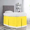 100% Egyptian Cotton, 800 Thread Count, Yellow Split Corner Two Tone Tailored Dorm Room Bed Skirt with Three Side Coverage in - Twin XL Size (39" x 80"+ 52" inch) view 1