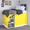 100% Egyptian Cotton, 800 Thread Count, Yellow Split Corner Two Tone Tailored Dorm Room Bed Skirt with Three Side Coverage in - Twin XL Size (39" x 80"+ 52" inch) view 2
