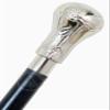 Humaira Nautical Chrome Plated Brass Knob - Walking Cane - 36" - Chrome/Black view 2
