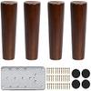 4 pcs-Wooden Furniture Legs,5cm-60cm Perfect Mid-Century Modern Solid Wood Tapered Furniture Feet,Sofa Legs,for Couch Ottoman TV Stand Armchair Cabinet Couch Replacement Legs view 1