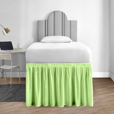 1000 Series College Dorm Room Bedskirts Twin XL Extra Long Ruffled with Split Corner Elegant Design Premium Brushed Microfiber Tailored Drop Easy Care Wrinkle Free - Twin-XL - 36" Drop, Sage