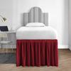 1000 Series College Dorm Room Bedskirts Twin XL Extra Long Ruffled with Split Corner Elegant Design Premium Brushed Microfiber Tailored Drop Easy Care Wrinkle Free - Twin-XL - 42" Drop, Burgundy view 1