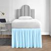 1000 Series College Dorm Room Bedskirts Twin XL Extra Long Ruffled with Split Corner Elegant Design Premium Brushed Microfiber Tailored Drop Easy Care Wrinkle Free - Twin-XL - 30" Drop, Light Blue view 1