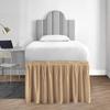 1000 Series College Dorm Room Bedskirts Twin XL Extra Long Ruffled with Split Corner Elegant Design Premium Brushed Microfiber Tailored Drop Easy Care Wrinkle Free - Twin-XL - 42" Drop, Taupe view 1