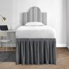 1000 Series College Dorm Room Bedskirts Twin XL Extra Long Ruffled with Split Corner Elegant Design Premium Brushed Microfiber Tailored Drop Easy Care Wrinkle Free - Twin-XL - 56" Drop, Dark Grey view 1