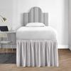 1000 Series College Dorm Room Bedskirts Twin XL Extra Long Ruffled with Split Corner Elegant Design Premium Brushed Microfiber Tailored Drop Easy Care Wrinkle Free - Twin-XL - 54" Drop, Silver view 1