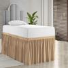 1000 Series College Dorm Room Bedskirts Twin XL Extra Long Ruffled with Split Corner Elegant Design Premium Brushed Microfiber Tailored Drop Easy Care Wrinkle Free - Twin-XL - 44" Drop, Taupe view 2