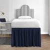 1000 Series College Dorm Room Bedskirts Twin XL Extra Long Ruffled with Split Corner Elegant Design Premium Brushed Microfiber Tailored Drop Easy Care Wrinkle Free - Twin-XL - 54" Drop, Navy view 1