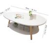 MIAOQINQIN Room Coffee Table Coffee Table 2-Layer Industrial Cocktail Table Multifunction Sturdy Storage Rack, Used for Bedroom Living Room Tea Table TV Table Snack End Tables (Color : Yellow) view 2