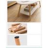 MIAOQINQIN Room Coffee Table Coffee Table 2-Layer Industrial Cocktail Table Multifunction Sturdy Storage Rack, Used for Bedroom Living Room Tea Table TV Table Snack End Tables (Color : Yellow) view 3