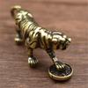 Tiger Casting Animal Figurine Abstract Geometric Style Metal Retro Sculpture Home Office Room Desktop Decoration Gift Diy view 2