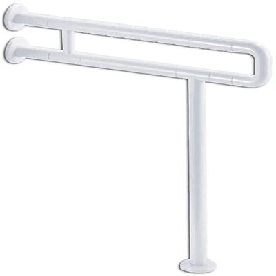 LUOFDCLDDD Handrail,Grab Bar for Bathtubs and Showers, Wall Mount Safety Support Rail with Nylon Anti-Slip Handle, Floor Handrail for Elderly and Disabled Grab Bar for Toilet/White/60Cm