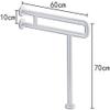 LUOFDCLDDD Handrail,Grab Bar for Bathtubs and Showers, Wall Mount Safety Support Rail with Nylon Anti-Slip Handle, Floor Handrail for Elderly and Disabled Grab Bar for Toilet/White/60Cm view 2