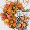 Fall Buffalo Check Gather Grapevine Wreath view 2