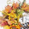 Fall Buffalo Check Gather Grapevine Wreath view 3