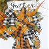 Fall Buffalo Check Gather Grapevine Wreath view 4