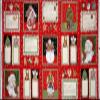 Quality Fabric Christmas Cookie Jar Treats Label Recipe Red 100% Cotton Fabric 24x44 Panel view 1