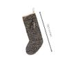 Casa Boho Boho Christmas Stocking - Black & Beige Tassel Neutral Christmas Decor view 3