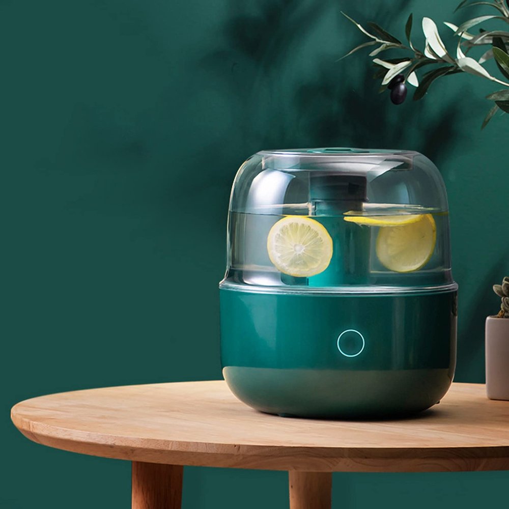 BcofoA Humidifier,Small Pumpkin Plus Water Aromatherapy humidifier,3 Liter Silent ultrasonic humidifier, Automatically shutting Down, Green, 22x22x24cm