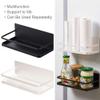 boxfan Stainless Steel Magnetic Shelf Strong and Durable for Refrigerator Spice Storage Kitchen Organizer Kitchen Seasoning Rack (White) view 3