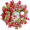 Artisan Coastal, Beach, Nautical Gone to the Beach Love Santa Christmas Wreath, Sand Dollar, Starfish, Bow view 1