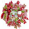 Artisan Coastal, Beach, Nautical Gone to the Beach Love Santa Christmas Wreath, Sand Dollar, Starfish, Bow view 2