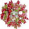 Artisan Coastal, Beach, Nautical Gone to the Beach Love Santa Christmas Wreath, Sand Dollar, Starfish, Bow view 3