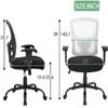 Better Choicet Big and Tall Office Chair 400 lbs Wide Seat Desk Chair, Computer Chair with Lumbar Support and Adjustable Armrest, Mesh Ergonomic Rolling Swivel Task Chair (White), Basic model view 3