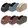 Londo Remote Control Holder with 5 Pockets - Store DVD, Blu-Ray, TV, Roku or Apple TV Remotes - Italian Genuine Leather with Suede Lining - Slim, Compact Living or Bedroom Storage view 4