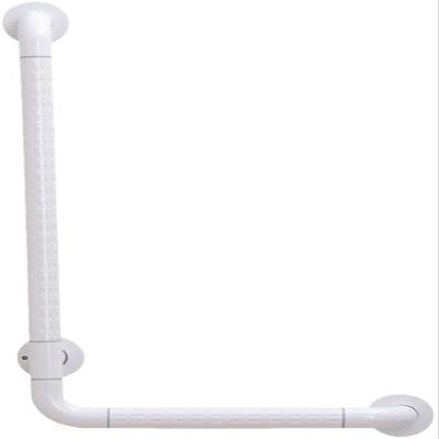 LUOFDCLDDD Safety Grab Bar L-Shaped Corner Toilet Shower Non-Slip Bathroom Wall Hanging Elderly Disabled Accessible Handle,White,60Cm40Cm Grab Bar for Toilet/White/6040Cm