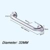 LUOFDCLDDD Safety Grab Bar for Bathtub,Polished Chrome Safety Handrail with Sturdy Base Wall Mount Support Rail for Disabled Elderly Anti-Slip Assist Grip/Silver/78Cm view 2