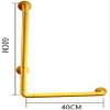 LUOFDCLDDD Safety Grab Bar L-Shaped Corner Toilet Shower Non-Slip Bathroom Wall Hanging Elderly Disabled Accessible Handle,White,60Cm40Cm Grab Bar for Toilet/Yellow/6040Cm view 2