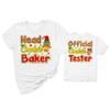 Official Cookie Tester Head Cookie Baker Christmas Women T-Shirt White view 1