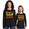 Head Cookie Baker Official Cookie Tester Christmas Women Long Sleeve Shirt Black view 2
