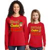 Head Cookie Baker Official Cookie Tester Christmas Women Long Sleeve Shirt Red view 2