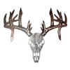 ACEVER Home Collection Nordic Elk Deer Metal Wall Dcor Art Reindeer Sculpture Silhouette Craft for Garden, Yarn, Living Room 3D Metal Mural Ornament (300 * 260mm) view 1