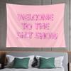 Demosayer Funny Tapestry for College Dorm Welcom To The Show Funny Tapestries for Bedroom Pink Wall Art Decor Poster 60"x40" view 1