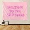 Demosayer Funny Tapestry for College Dorm Welcom To The Show Funny Tapestries for Bedroom Pink Wall Art Decor Poster 60"x40" view 3