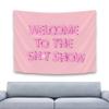 Demosayer Funny Tapestry for College Dorm Welcom To The Show Funny Tapestries for Bedroom Pink Wall Art Decor Poster 60"x40" view 4
