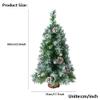 Desk Christmas Tree Mini Artificial Tabletop Christmas Trees Small Desktop Office Home Decorations PVC Xmas Tree with Stand Base (2FT) view 2