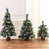 Desk Christmas Tree Mini Artificial Tabletop Christmas Trees Small Desktop Office Home Decorations PVC Xmas Tree with Stand Base (2FT) view 4