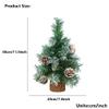 Desk Christmas Tree Mini Artificial Tabletop Christmas Trees Small Desktop Office Home Decorations PVC Xmas Tree with Stand Base (1FT) view 2